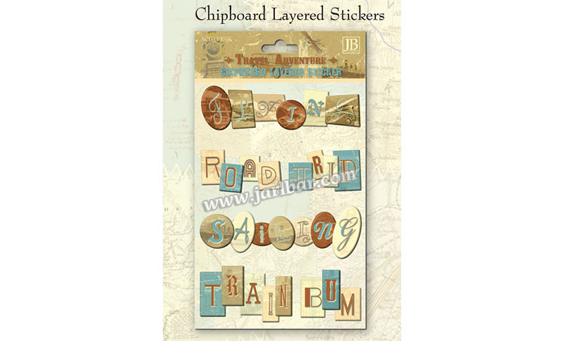 chipboard layered stickers 2