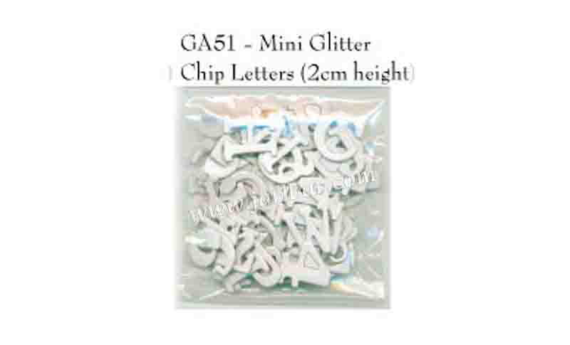 GE51-Mini glitter chip letters(2cmheight)