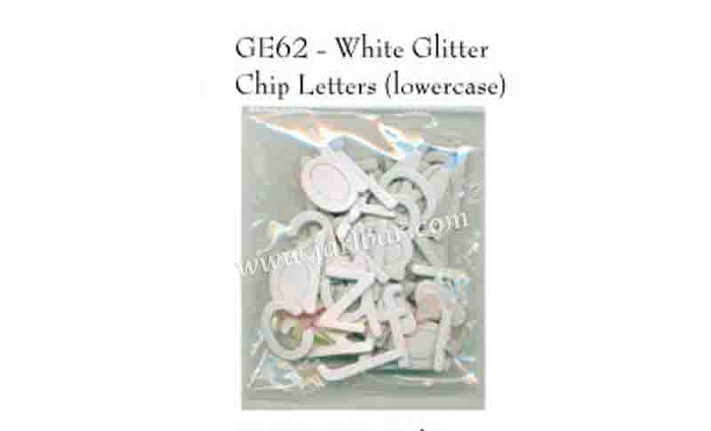 GE62-White glitter chip letters(lowercase)