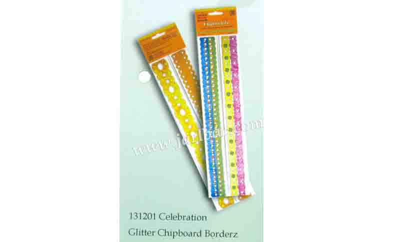131201 celebration glitter chipboard borderz