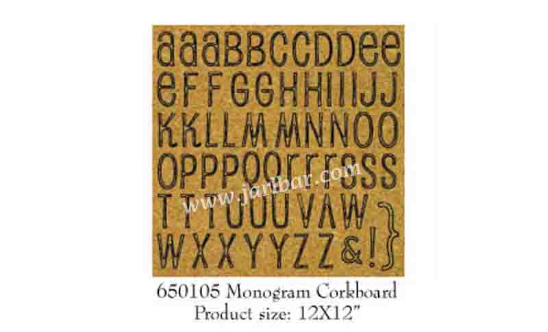 650105 Monogram Corkboard