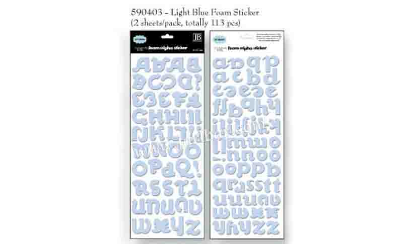 590403 light blue foam sticker