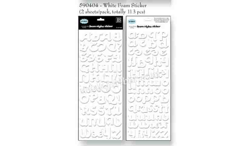 590404 whit foam sticker