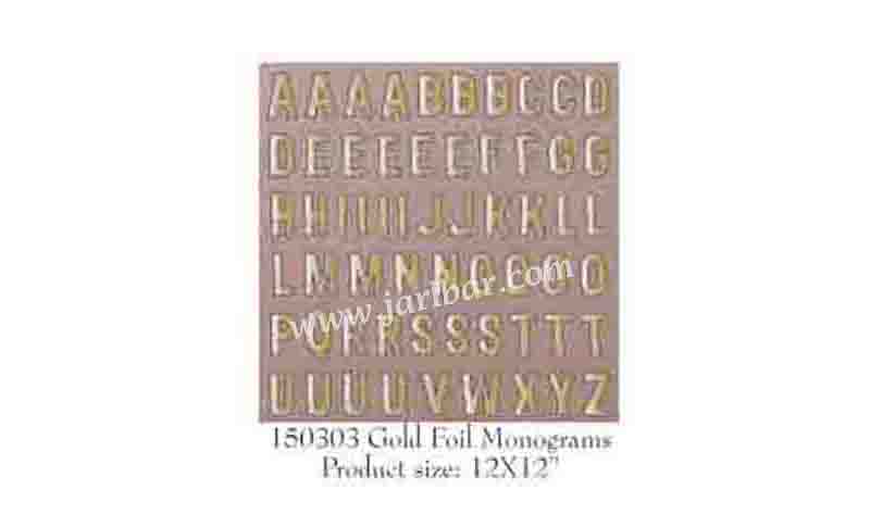 150303 gold foil monogrames