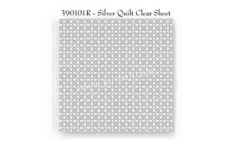 390101R-Silver Quilt Clear Sheet