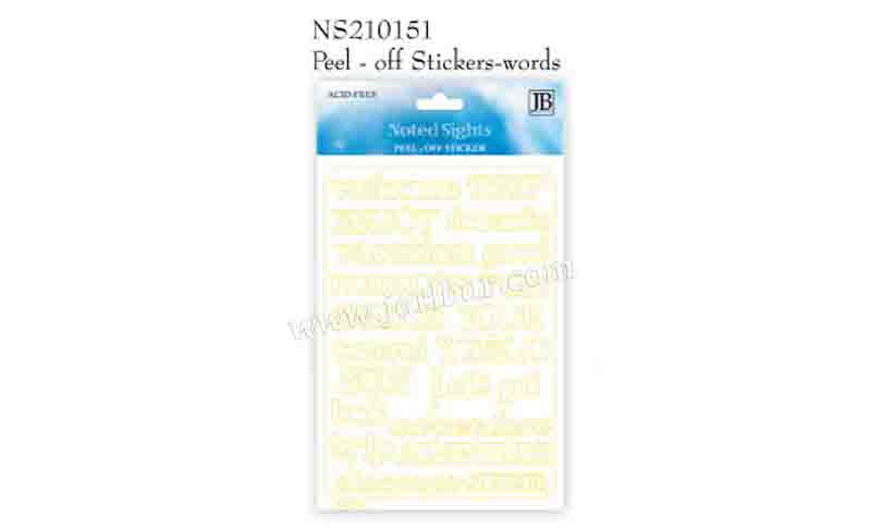 NS210151 Peel-off stickers-words