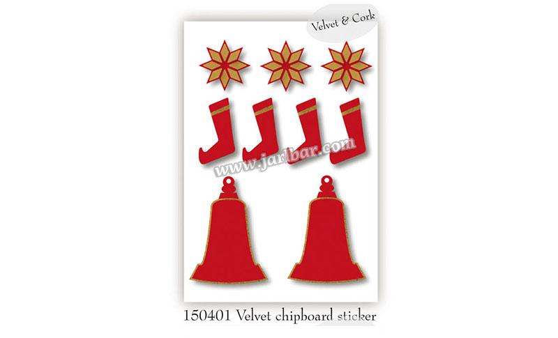 150401 Velvet chipboard sticker