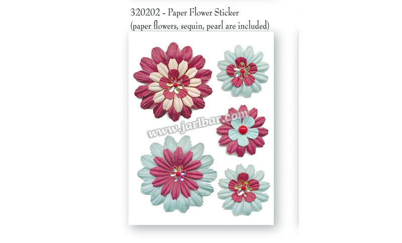 320202-paper flower sticker