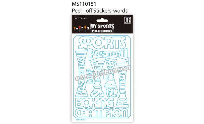 MS110151 peel-off stickers-words